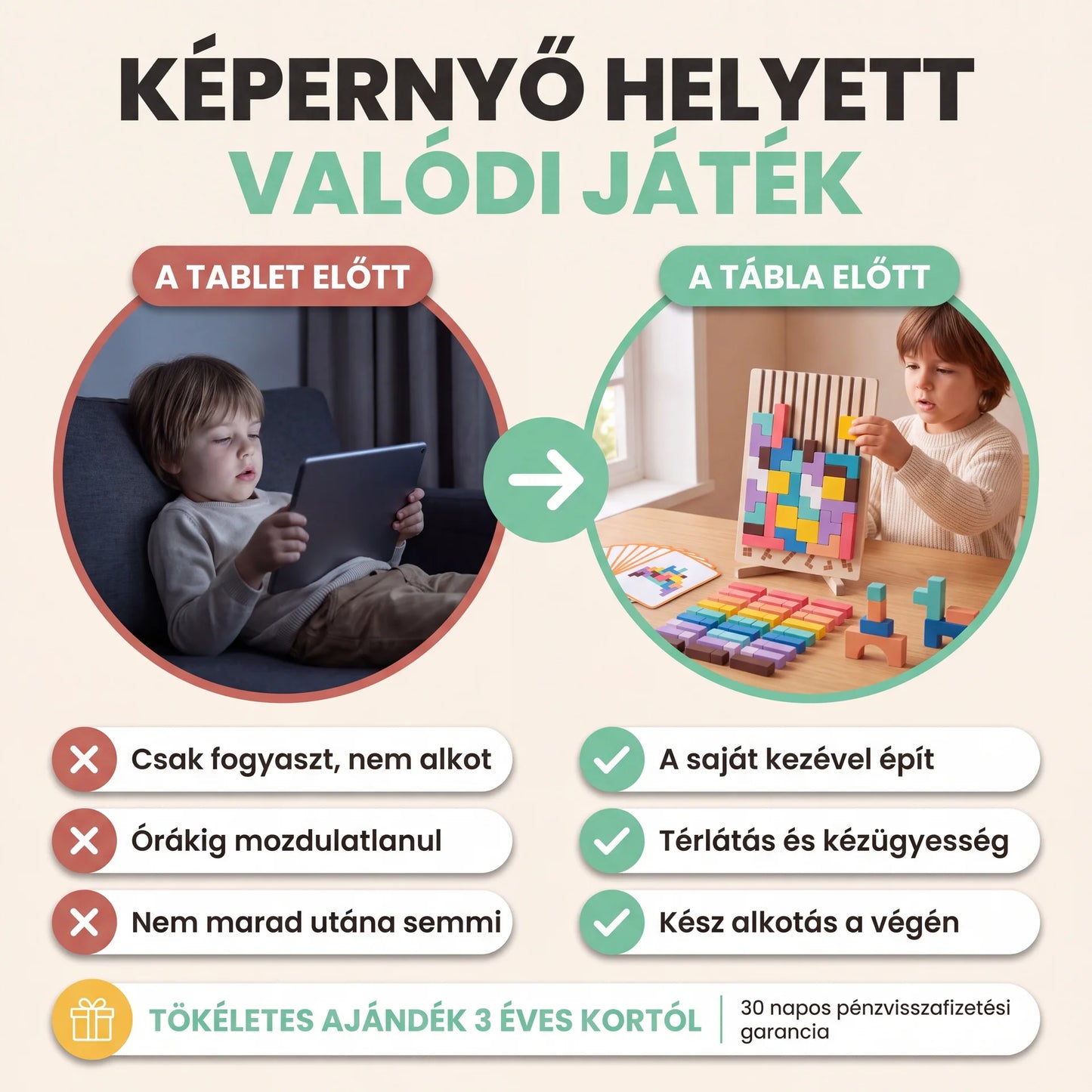 Montessori Készségfejlesztő Tábla