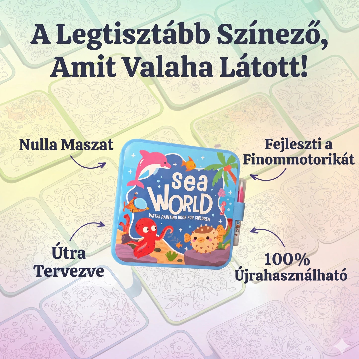 KinderBase-VarázsSzínező™ vizes színezőfüzet